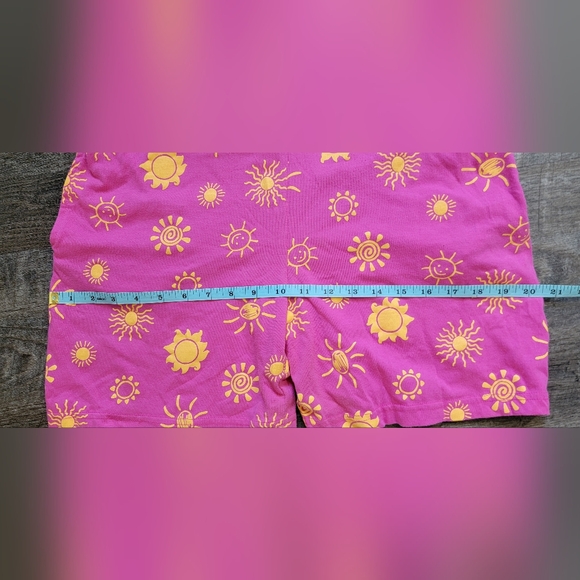 Vintg Early 90's Romper Girls 16/ Women's XS Pink w/90's Style Sun Built-in Tee - Picture 10 of 14
